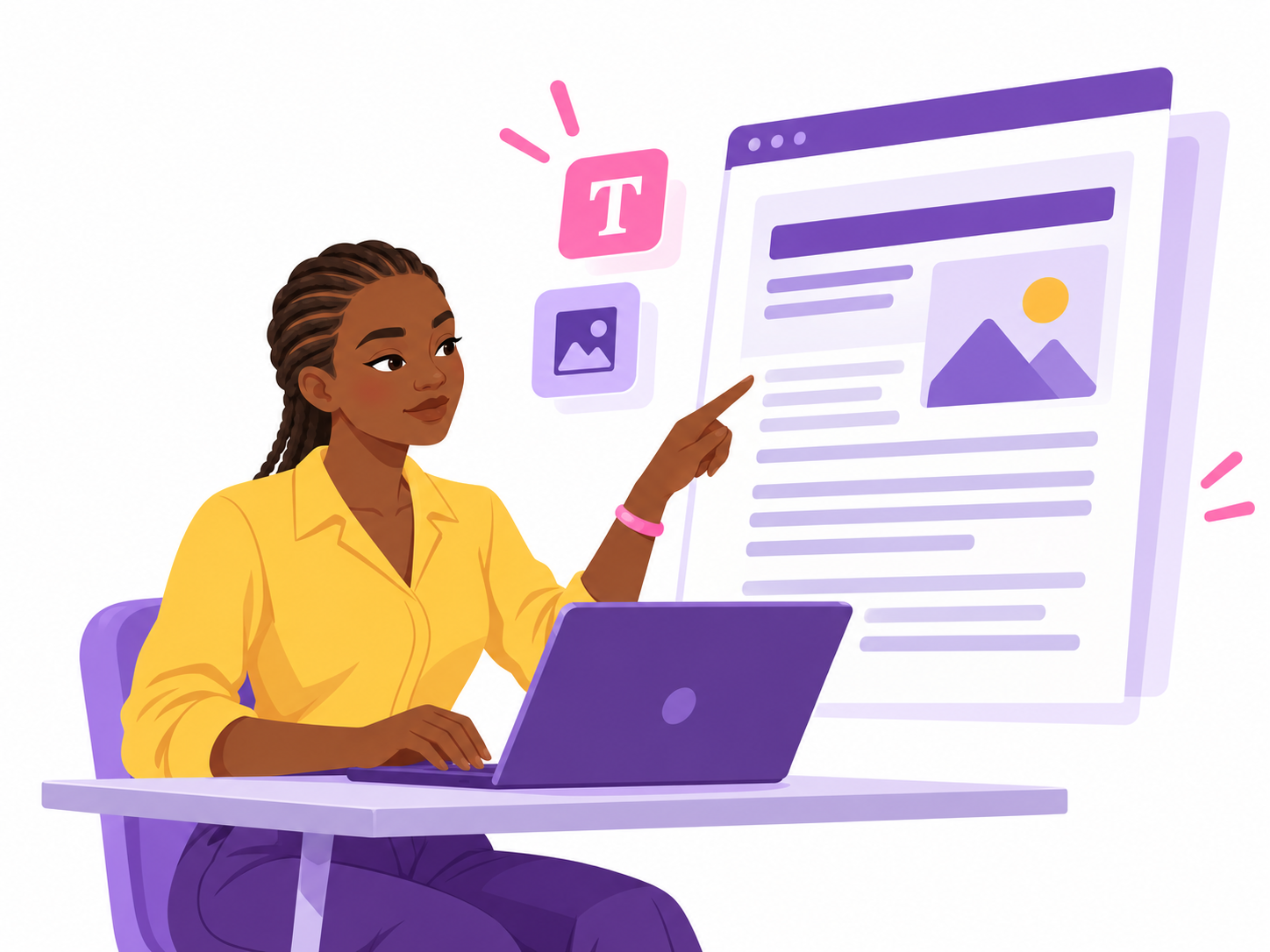 Illustration de la rédaction d’un article